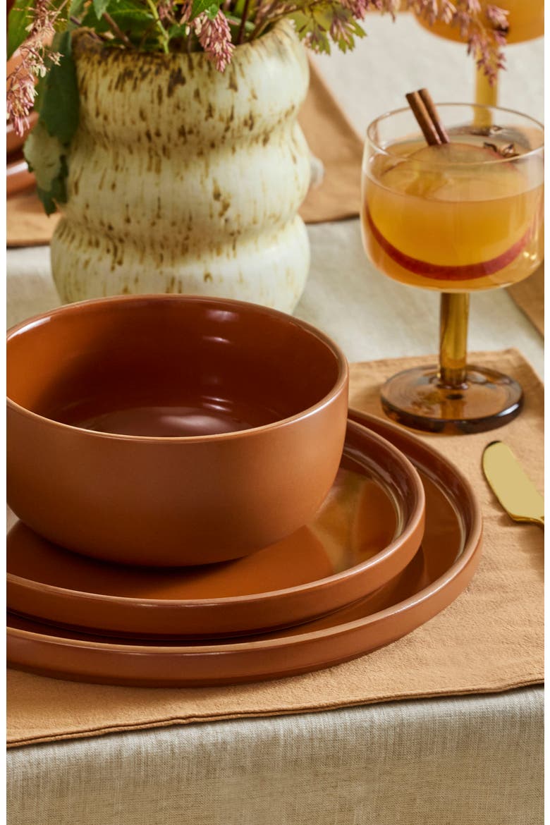 Set of 4 Soup Bowls, Alternate, color, TERRACOTTA