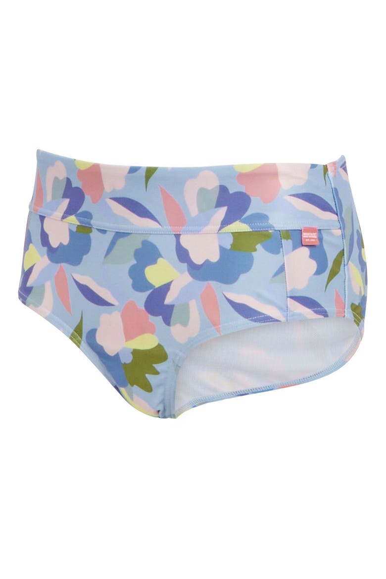 Paloma Abstract Floral Swim Briefs, Alternate, color, Blue
