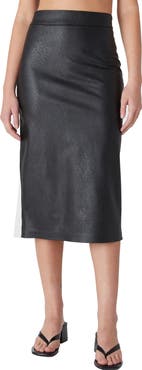 BLANKNYC Faux Leather Midi Skirt