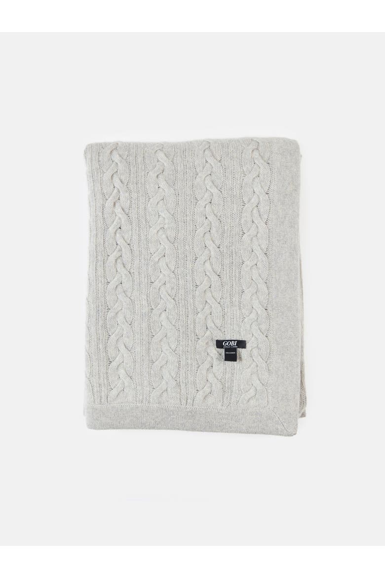 Cable Knit Blanket, Main, color, dawn blue