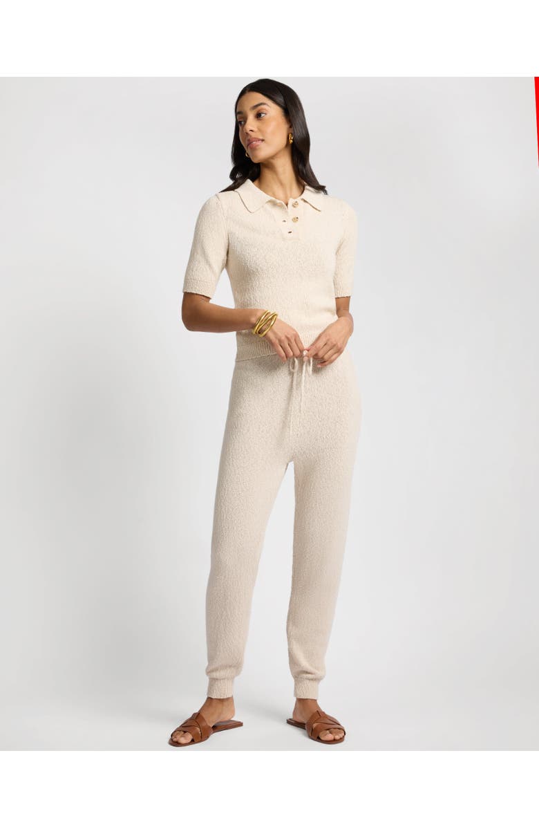 Onia Cotton Boucle Polo, Alternate, color, Natural