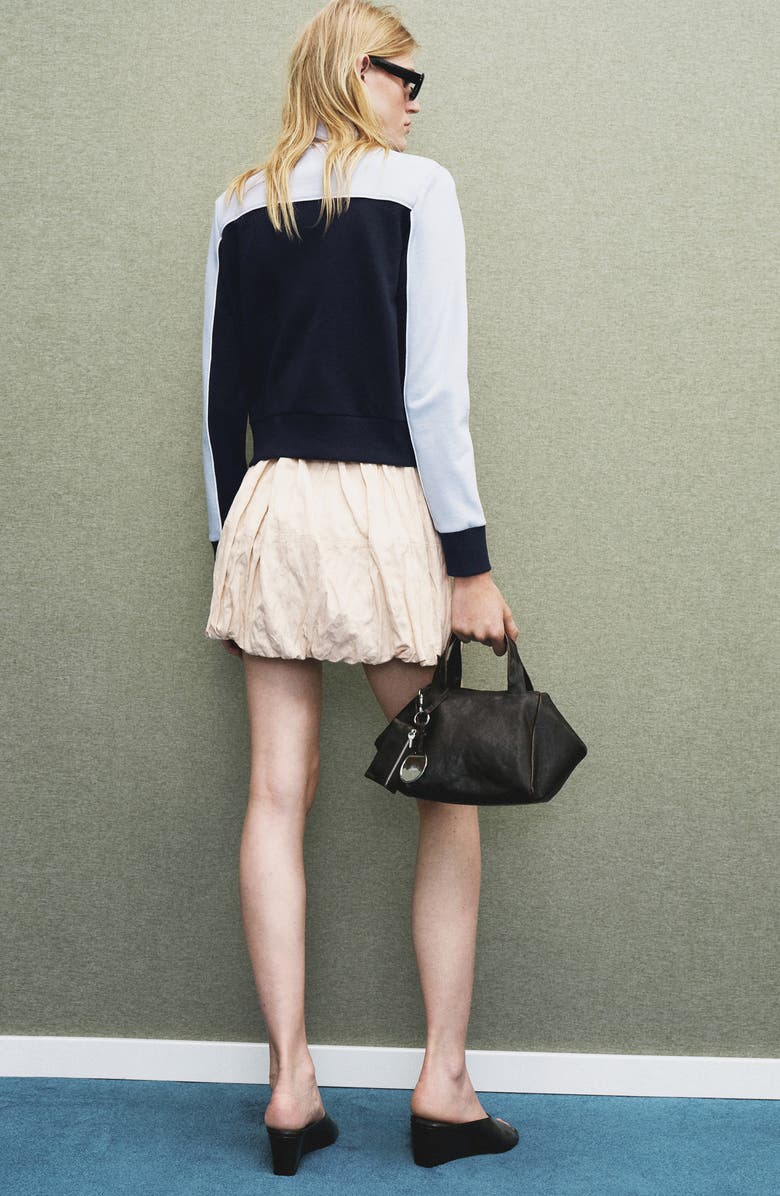 MANGO Two-Tone Zip Front Jacket, Alternate, color, Blue