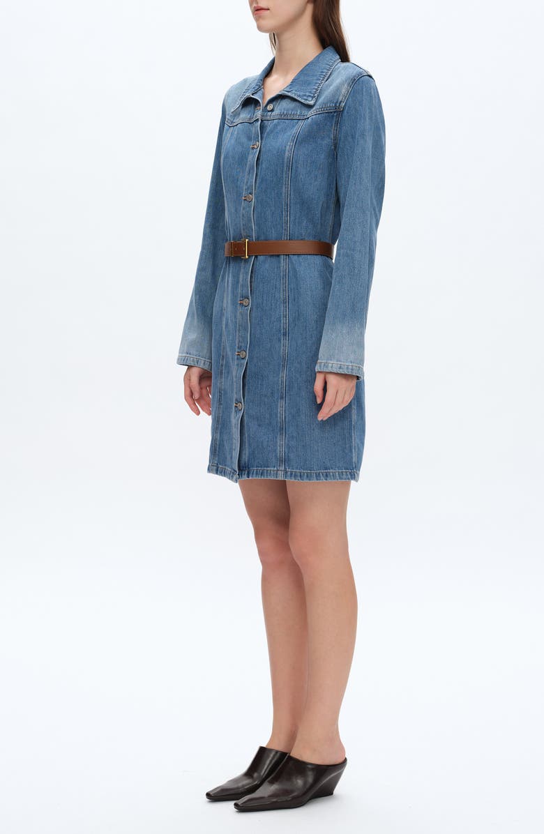 Bayeas Long Sleeve Denim Shirtdress, Alternate, color, Midnight Thunder