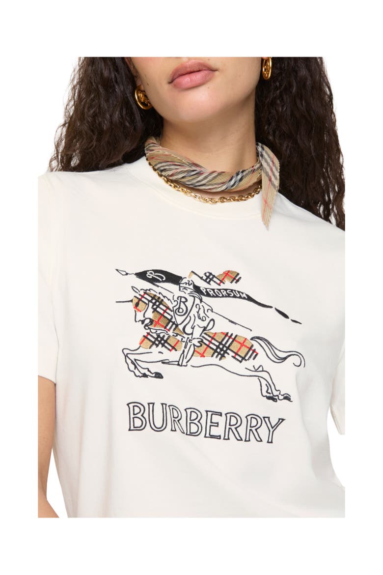 Knight Sketch Cotton T-shirt, Alternate, color, Chalk white