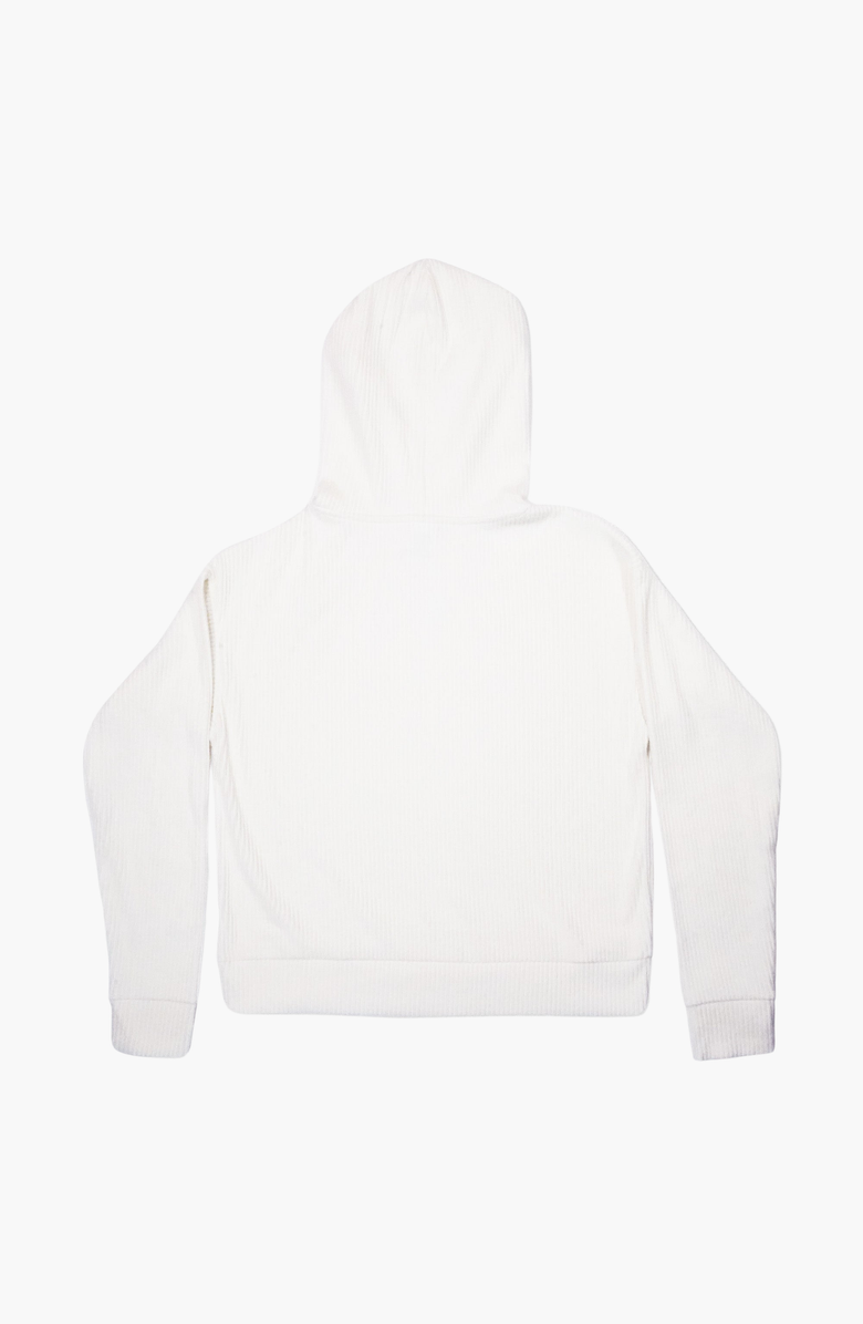 Everyday California Malibu Ribbed Hoodie, Alternate, color, Off White