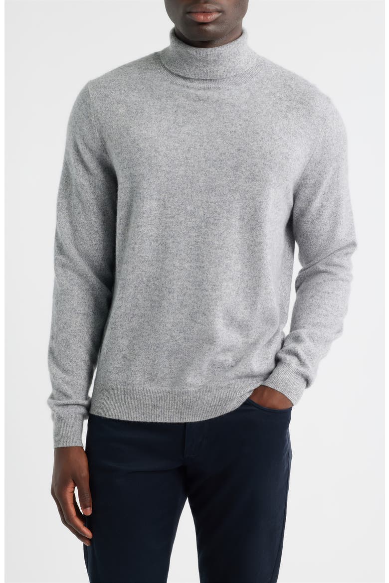 Cashmere Turtleneck, Main, color, GREY HEATHER
