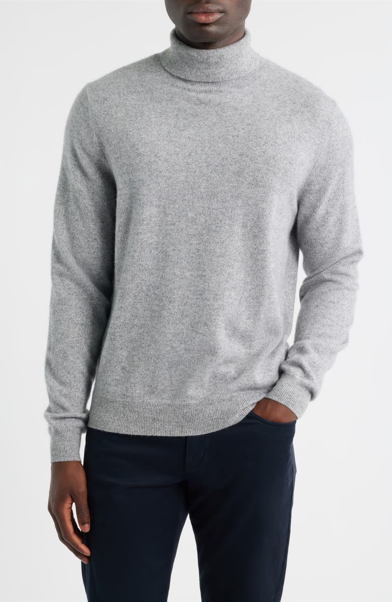 Scott Barber Cashmere Turtleneck, Main, color, Grey Heather
