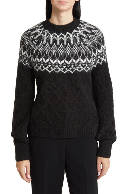 Fair Isle Pointelle Sweater (Nordstrom Exclusive)