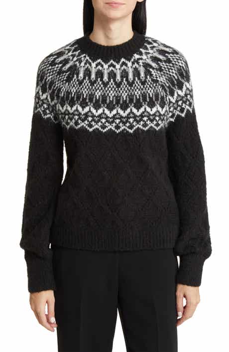 Wit & Wisdom Fair Isle Pointelle Sweater