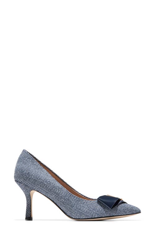 Cole Haan Felicia Bow Pointed Toe Pump In Blue