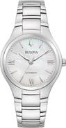 BULOVA Classic Mother-of-Pearl Dial Automatic Bracelet Watch, 34mm