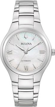 BULOVA Classic Mother-of-Pearl Dial Automatic Bracelet Watch, 34mm