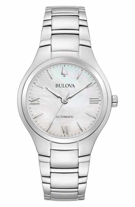 BULOVA Classic Mother-of-Pearl Dial Automatic Bracelet Watch, 34mm