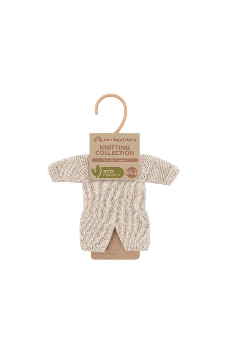 Miniland Knitted Pajamas 8 1/4'' - A, Alternate, color, Beige