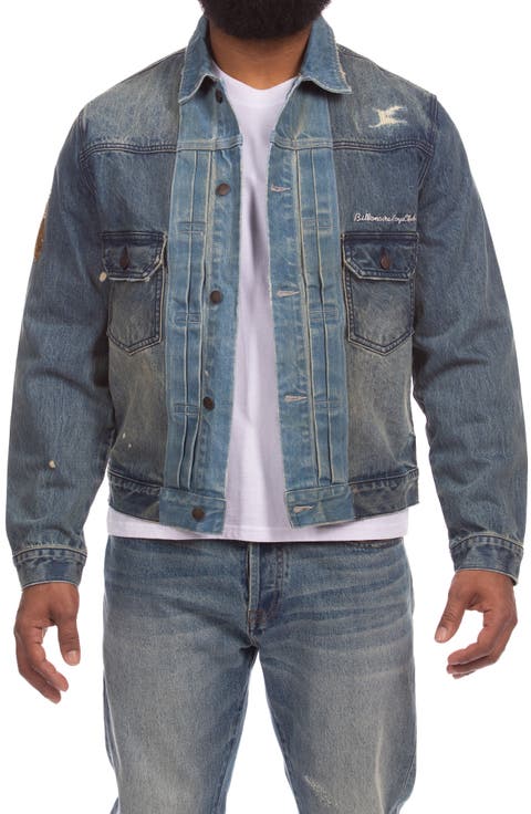 Jet Pack Distressed Denim Jacket