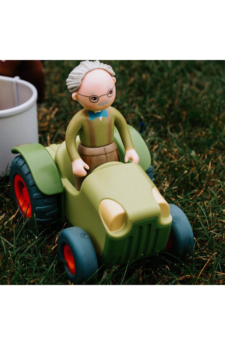 HABA Little Friends Tractor and Trailer - 2 Piece Farm Play Set with Movable Hatch, Alternate, color, 