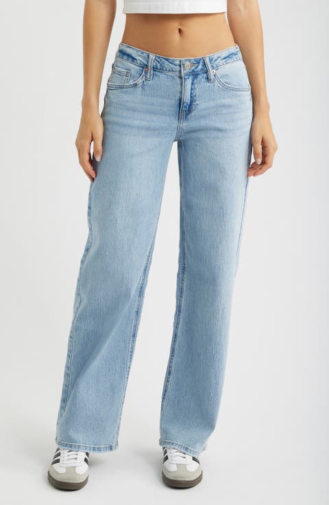 Britney Low Rise Wide Leg Jeans (Sky Blue)
