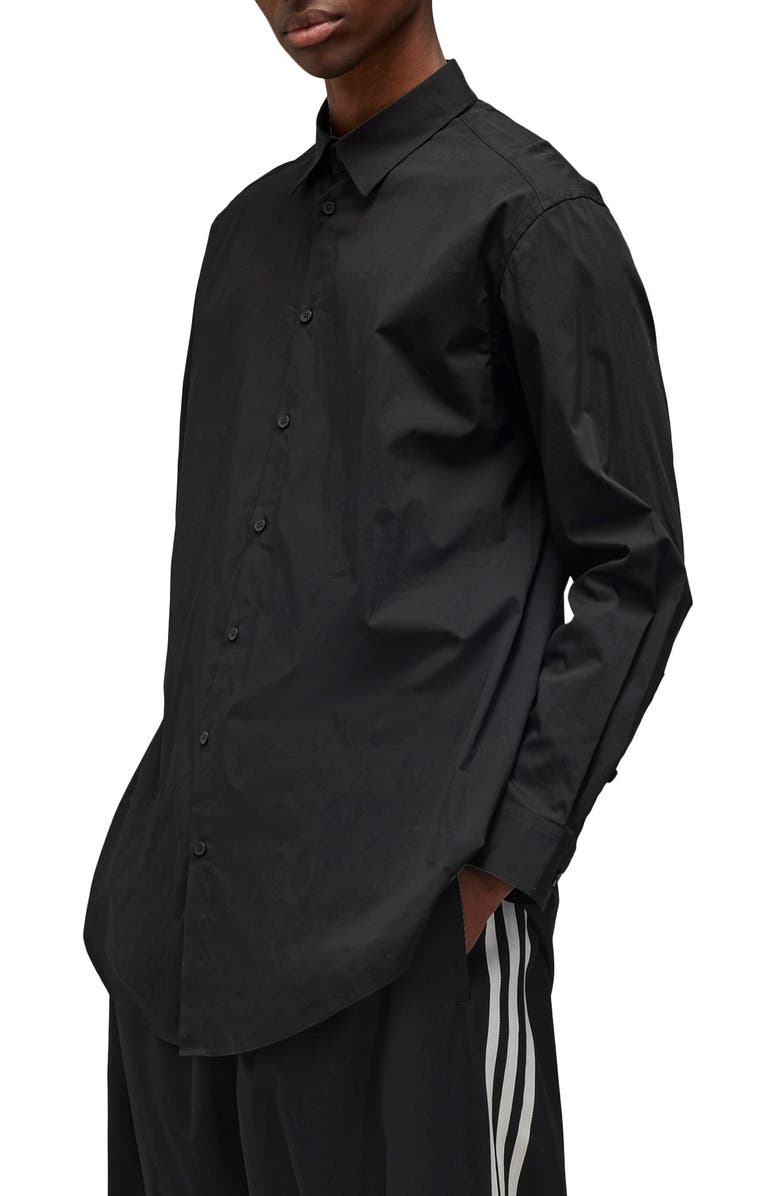 Y-3 Graphic Button-Up Shirt, Main, color, 