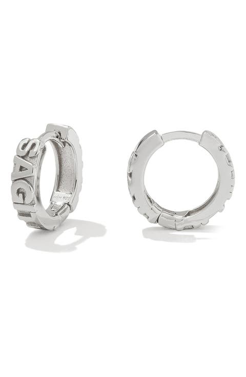 Zodiac Sign Hoop Earrings