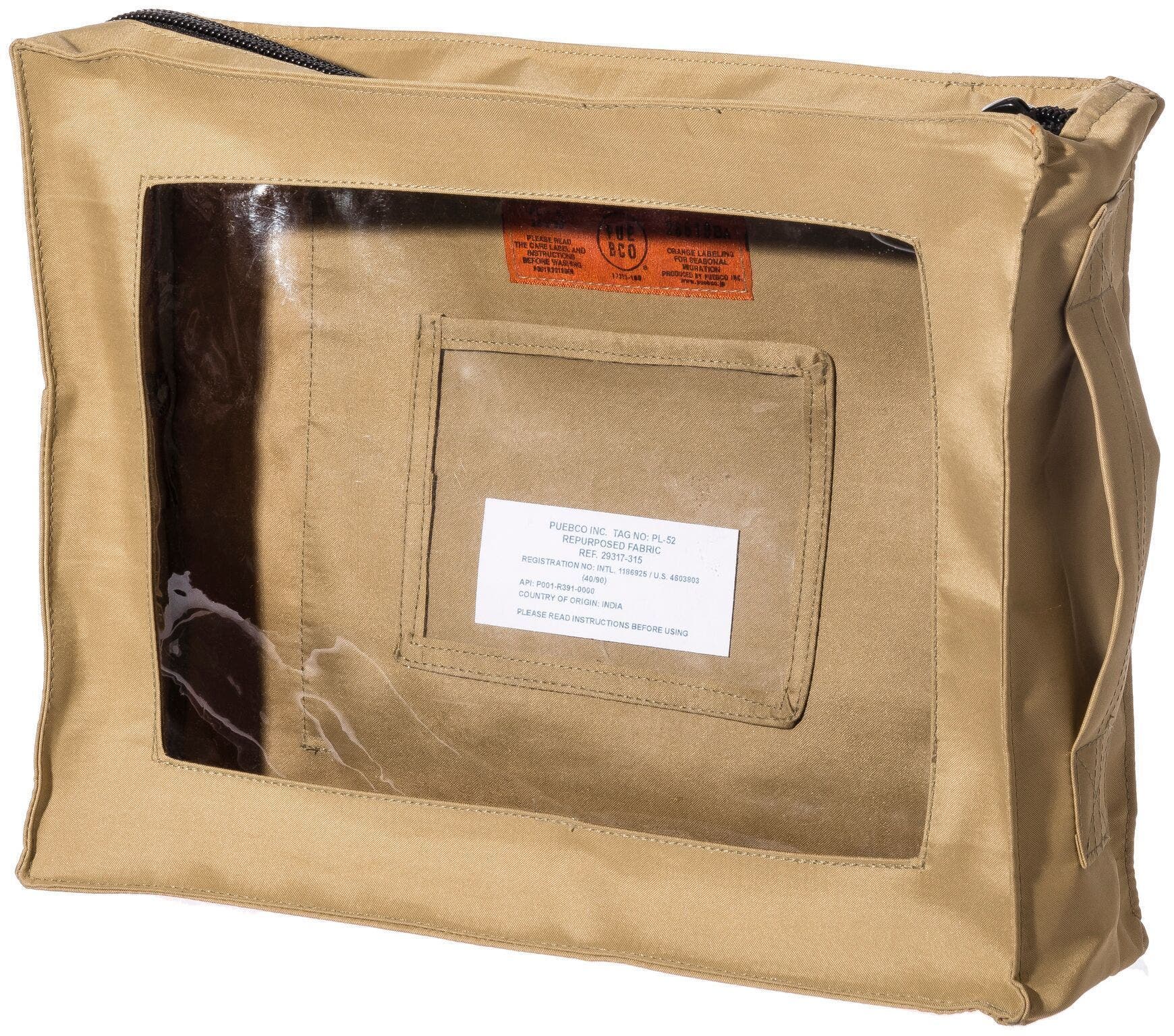 PUEBCO Rubberized Fabric Flight Pouch, Main, color, Sand