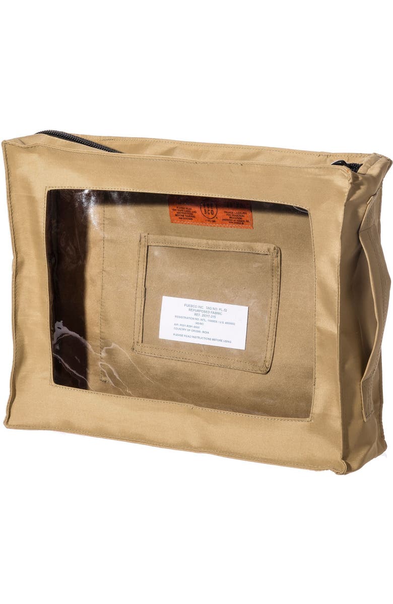 PUEBCO Rubberized Fabric Flight Pouch, Main, color, Sand