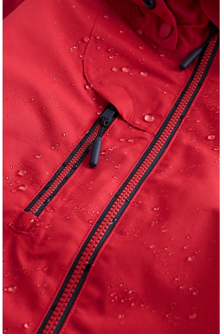 Coverack Waterproof Organic Cotton Raincoat with Removable Hood, Alternate, color, CINDER