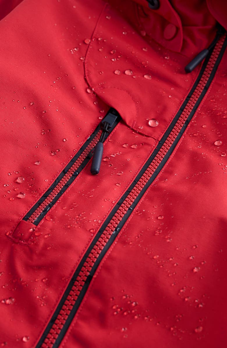 Seasalt Cornwall Coverack Waterproof Organic Cotton Blend Raincoat with Removable Hood (, Alternate, color, Cinder