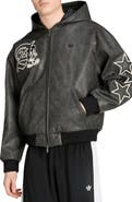 adidas Disney Faux Leather Hooded Jacket