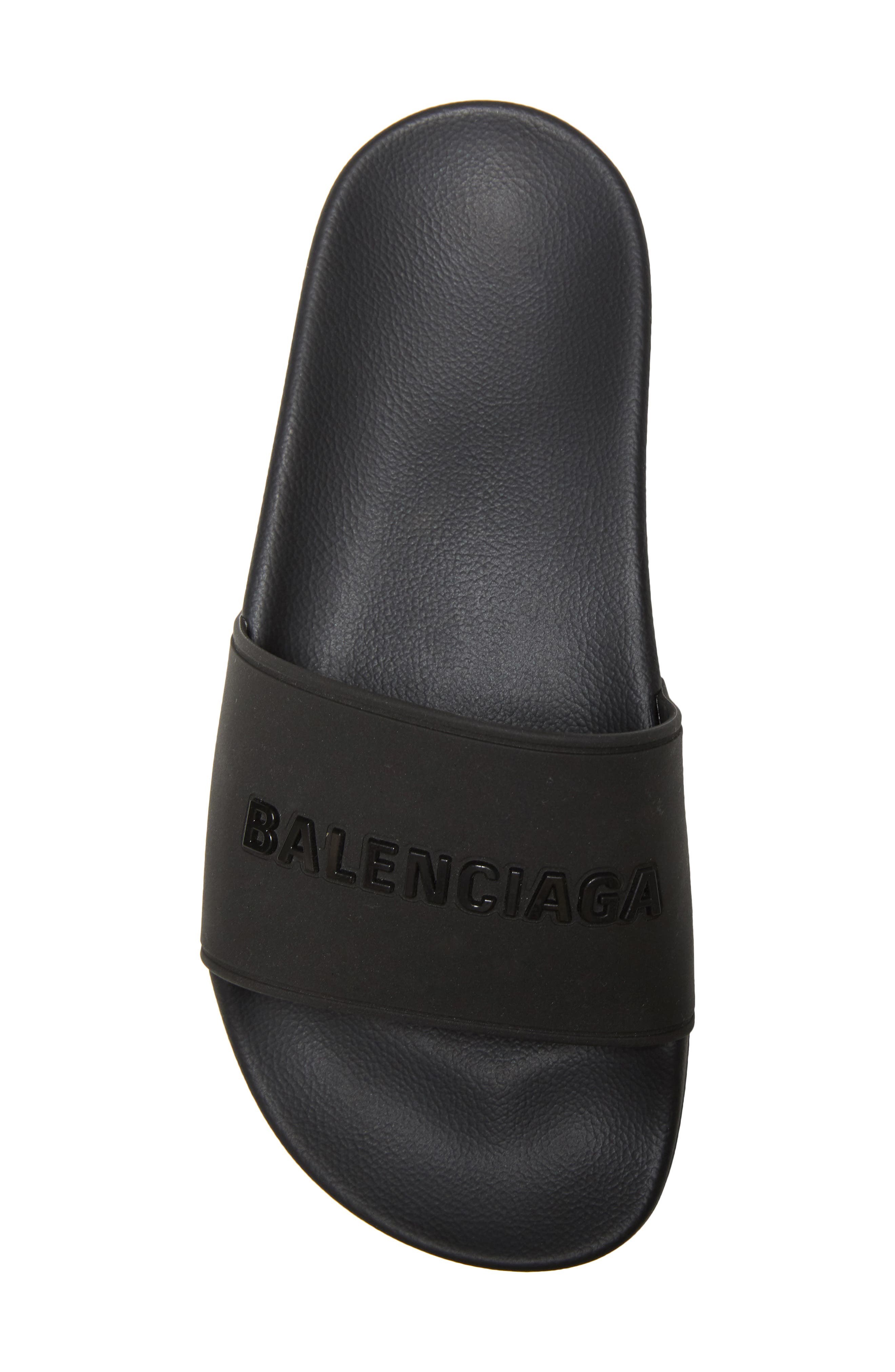 Balenciaga Logo Slide Sandal, Alternate, color, 