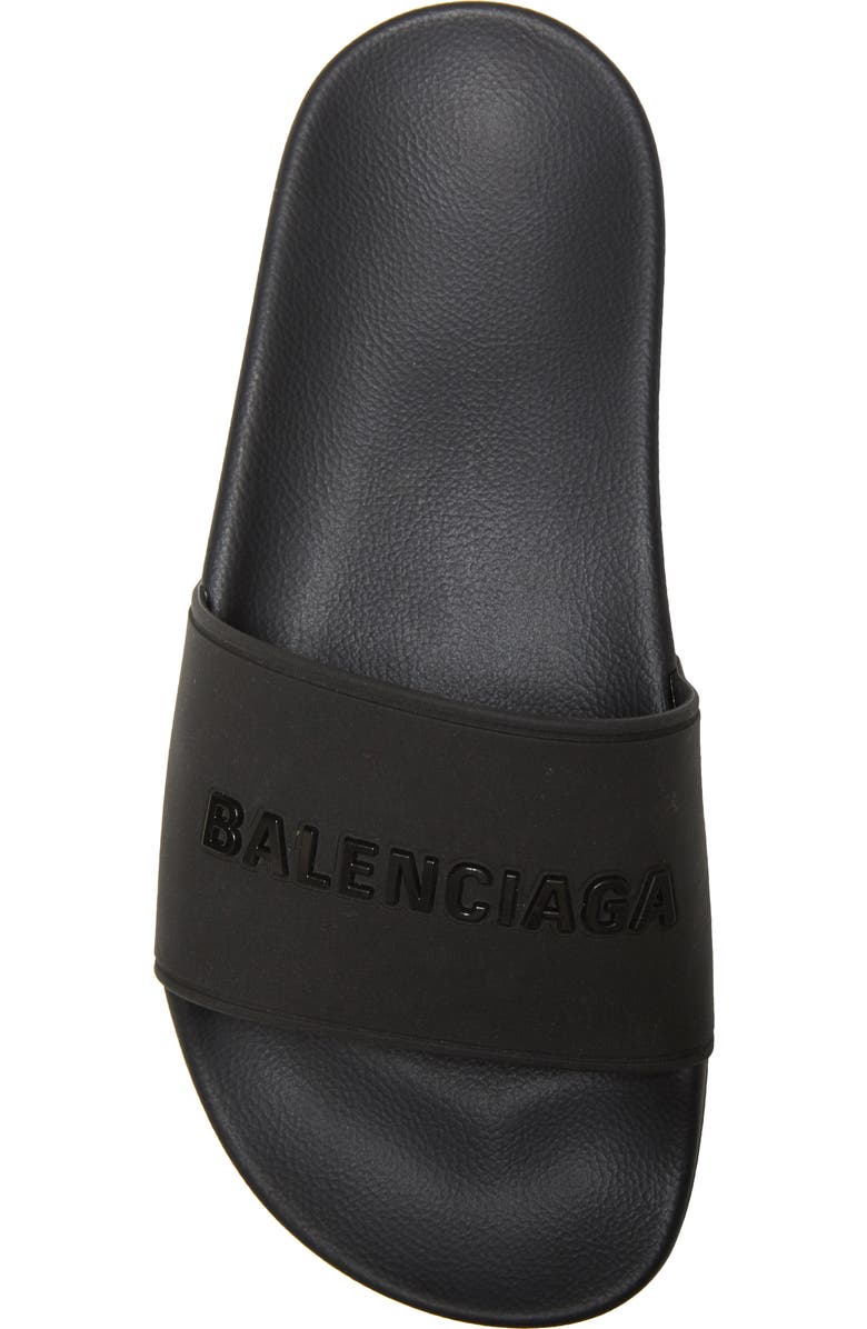 Balenciaga Logo Slide Sandal, Alternate, color,