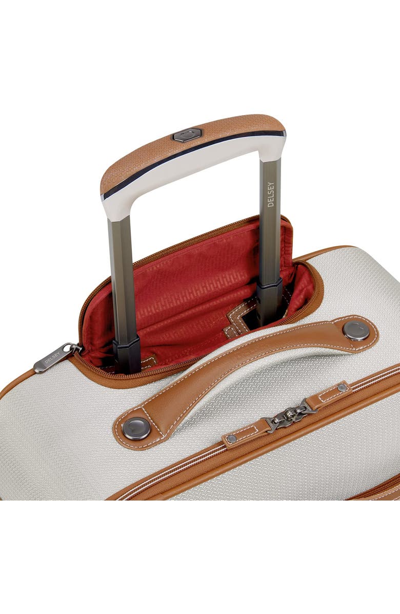 Delsey Paris Chatelet 2.0 Softside Carry on 16 Inch Luggage Under-Seater with 2 Wheels, Alternate, color, Angora