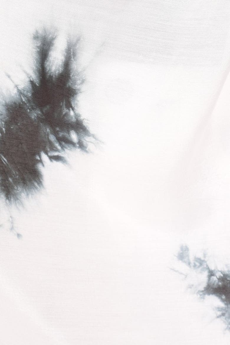 Tie-Dye Monochrome Cutwork Border Stole Scarf, Alternate, color, Monochrome