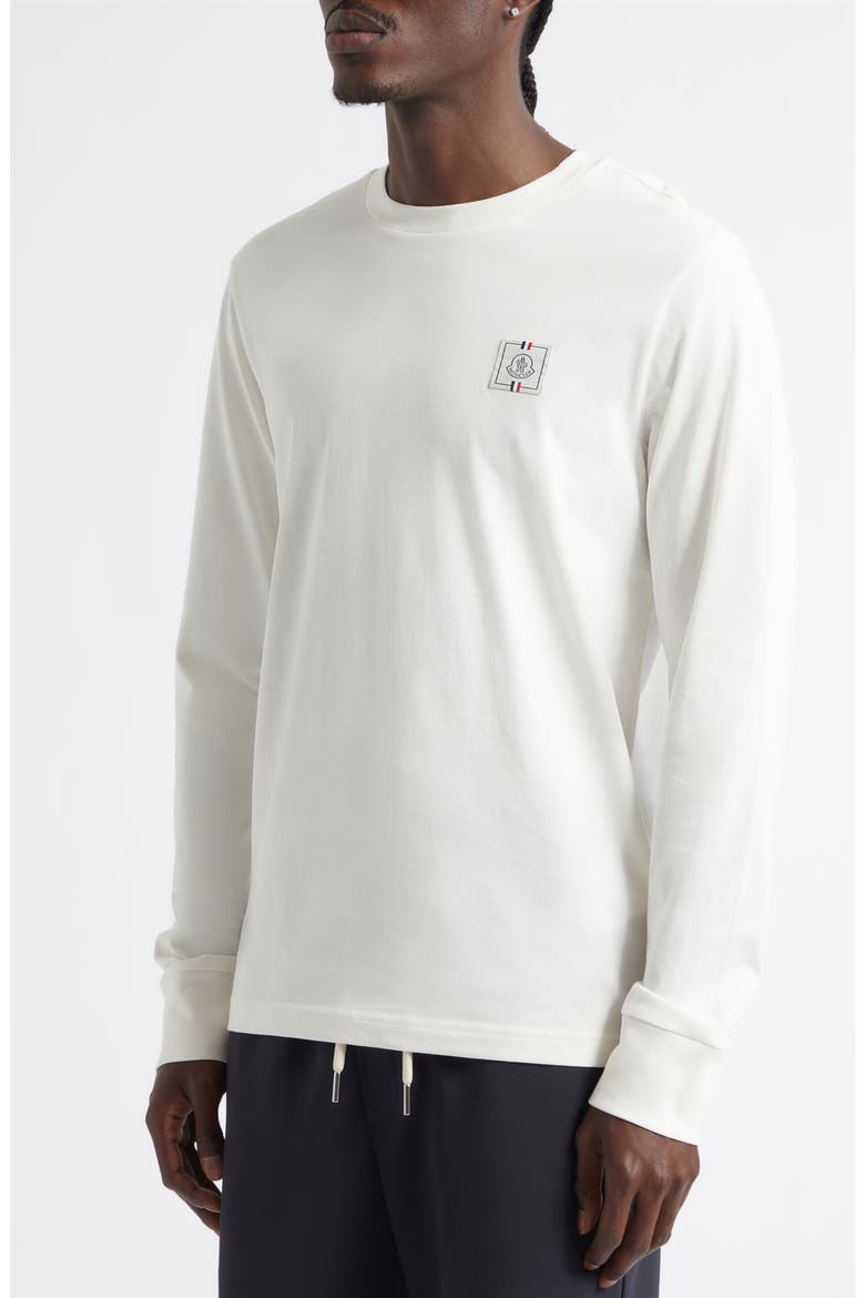 Long Sleeve Cotton T-Shirt, Alternate, color, SILK WHITE