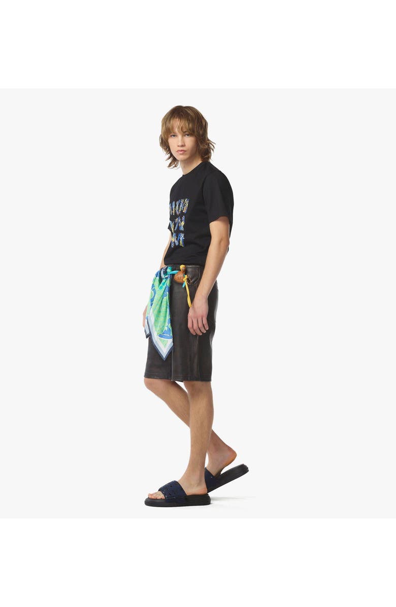 MCM Aquatic Logo T-Shirt in Organic Cotton, Alternate, color,