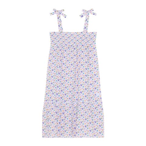 Girls Organic Cotton voile Dress Micro Ronde des Tortues