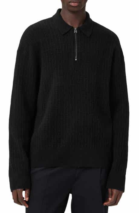 AllSaints Jakob Wool & Alpaca Blend Polo Sweater