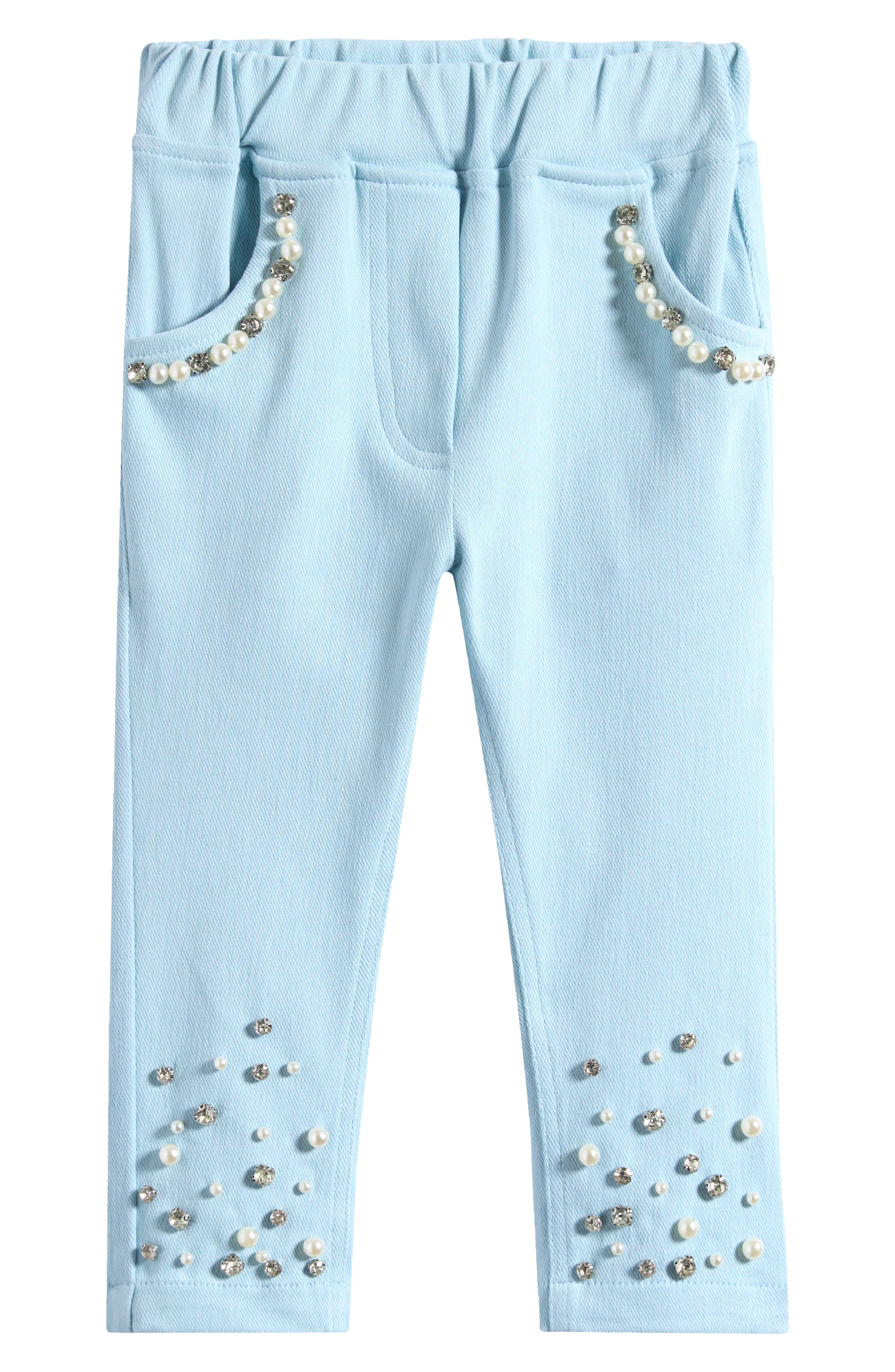 Kids' Embellished Stretch Twill Pants