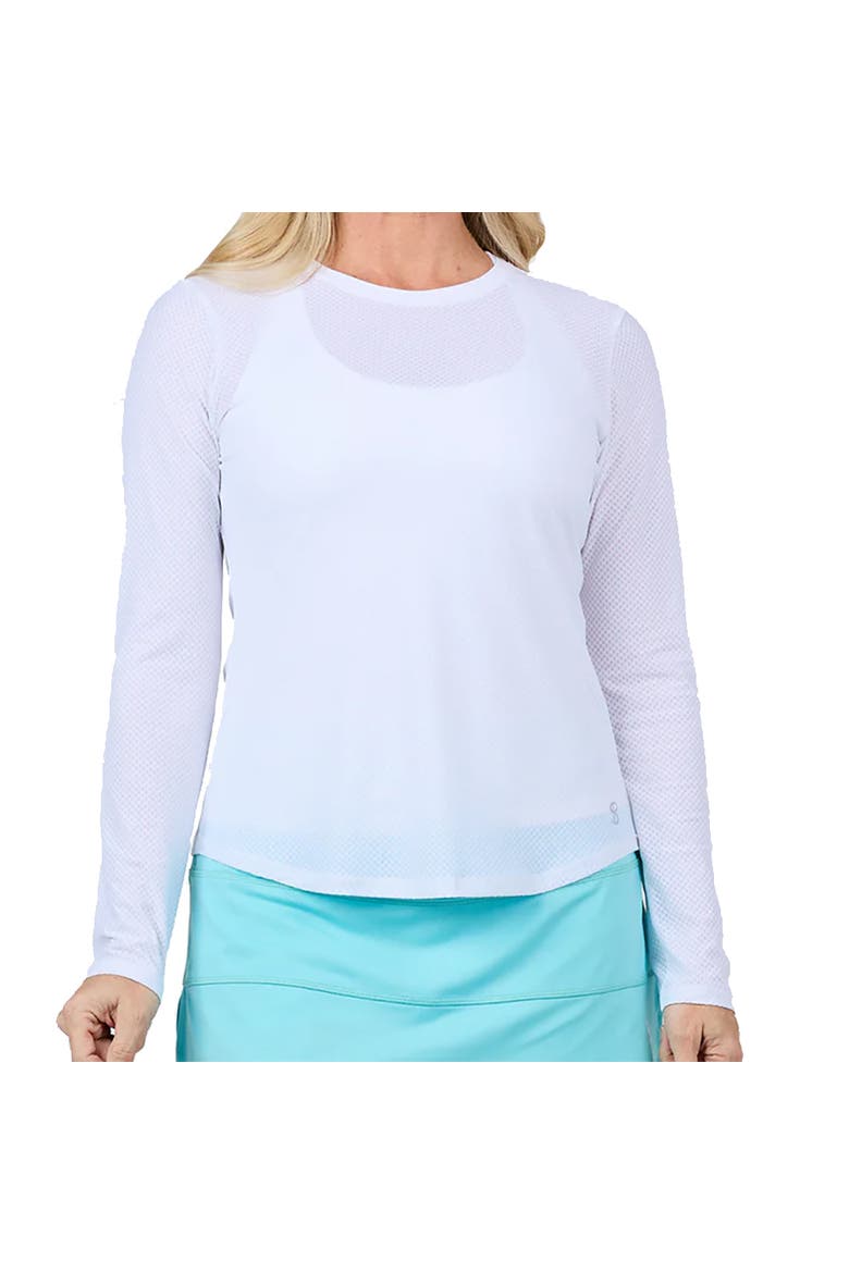Staples Womens Long Sleeve Tennis Shirt, Main, color, White
