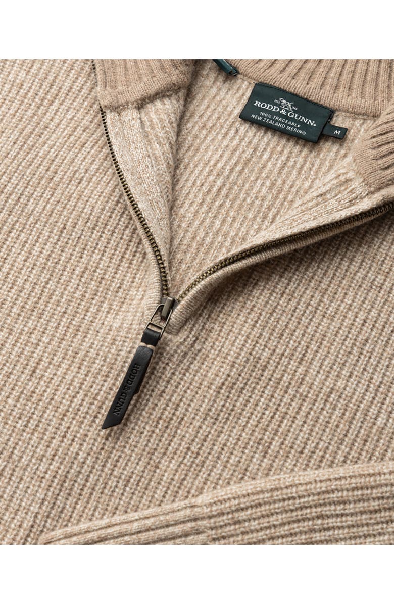 Rodd & Gunn Robbies Road Quarter Zip Sweater, Alternate, color, Flax