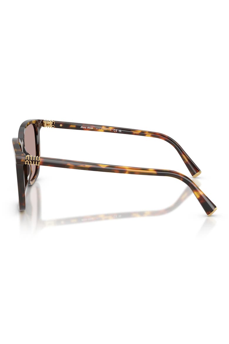 53mm Square Sunglasses, Alternate, color, HONEY HAVANA / LIGHT PURPLE
