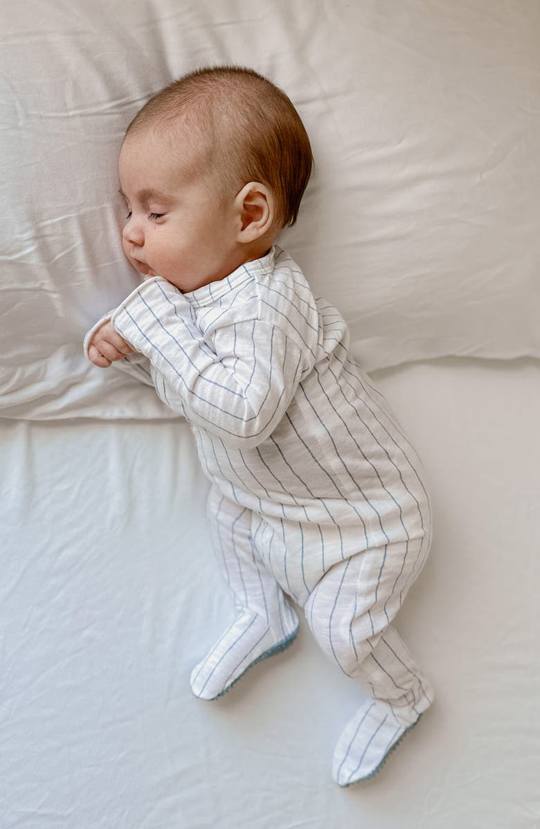 L'ovedbaby Stripe Fitted One-Piece Organic Cotton Footie Pajamas, Alternate, color, 