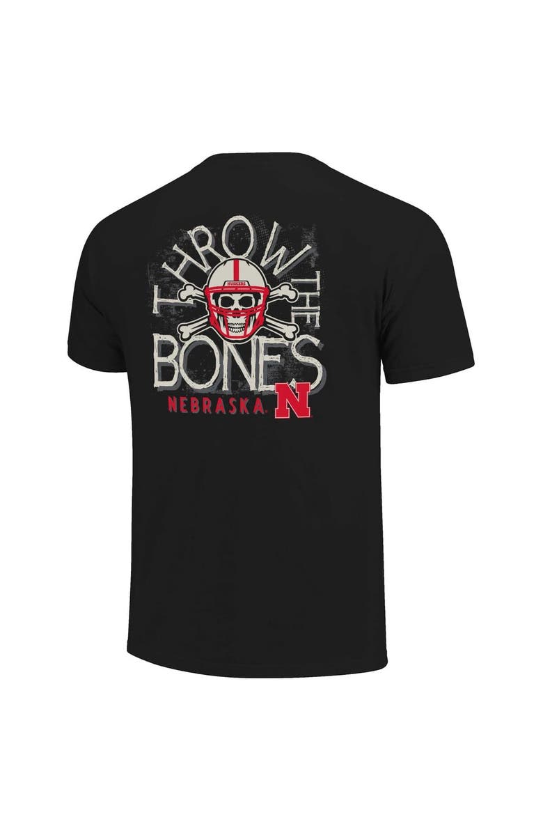 IMAGE ONE Unisex Black Nebraska Huskers Throw The Bones Hyper Local Comfort Colors T-Shirt, Alternate, color, 