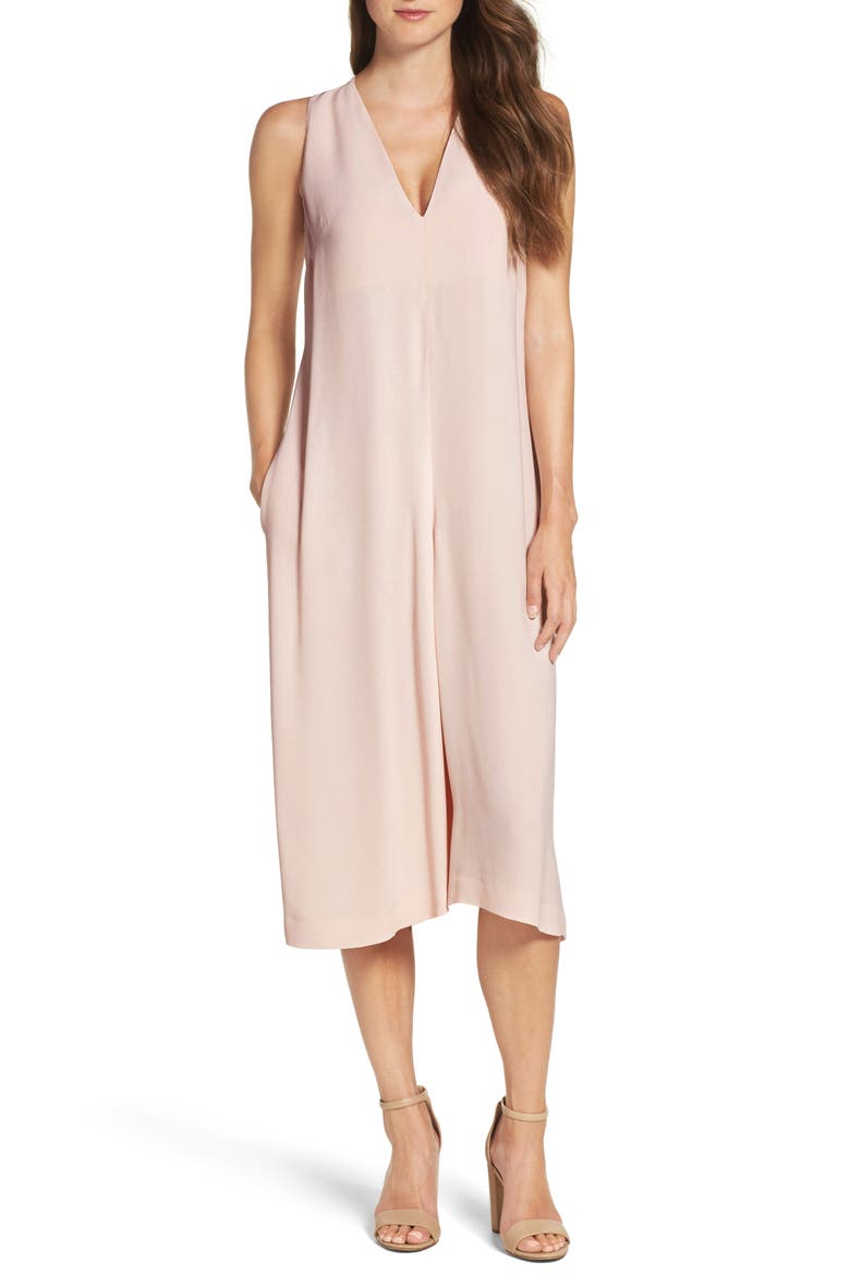Essien Crepe Culotte Jumpsuit, Main, color, PINK OPAL