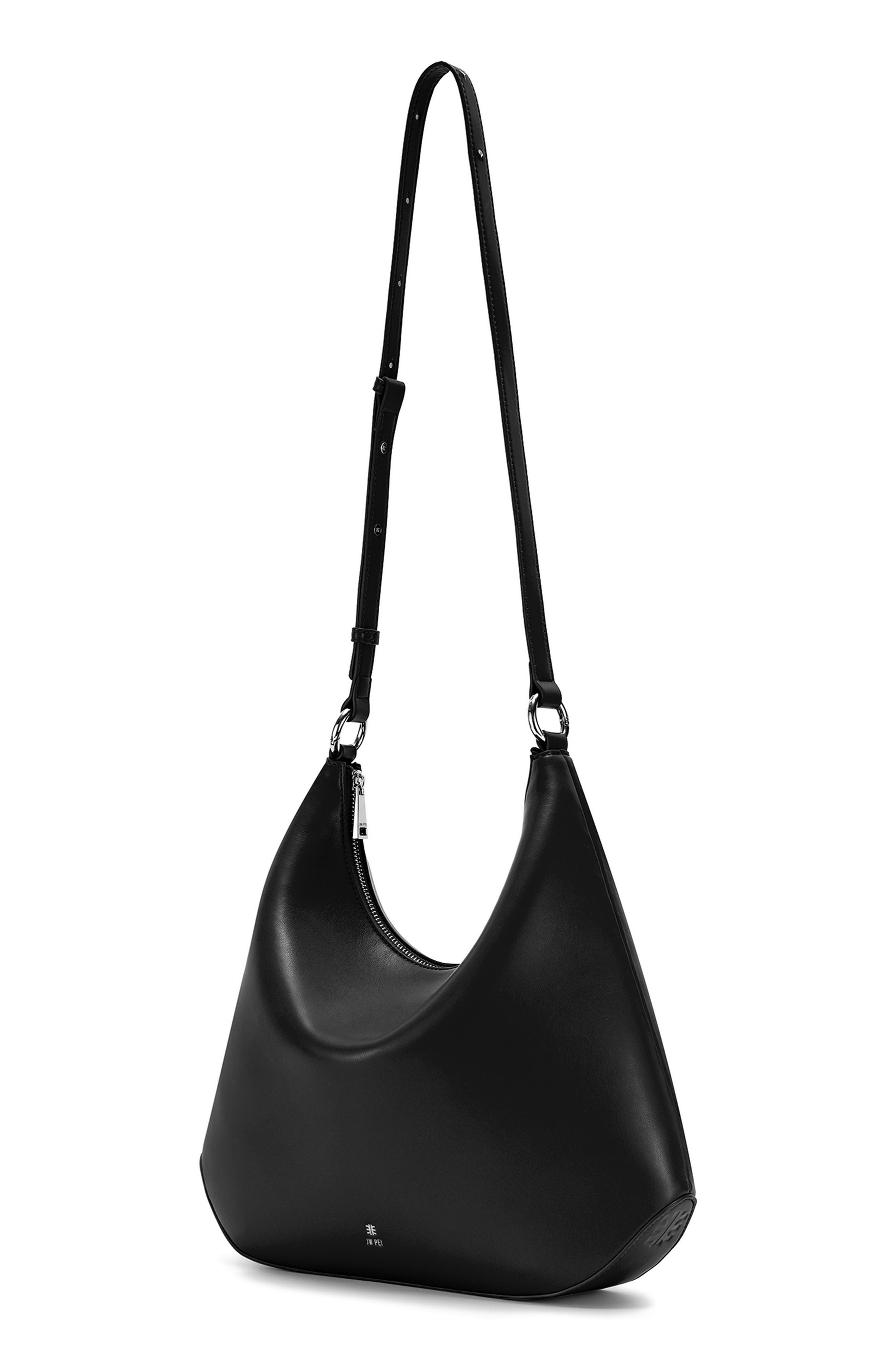 Erin Faux Leather Hobo Bag, Alternate, color, BLACK