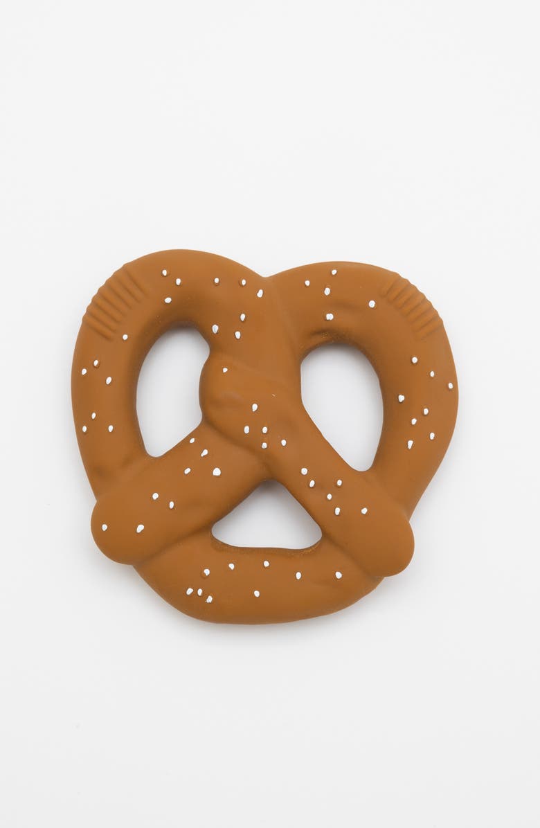 PiccoliNY Rubber Teether, Alternate, color, Pretzel