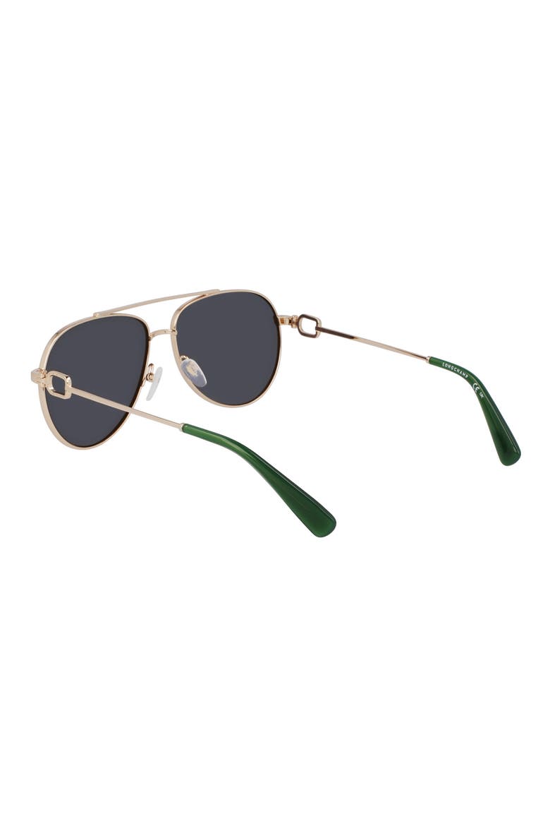 Foulonn 58mm Aviator Sunglasses, Alternate, color, GOLD/GREEN