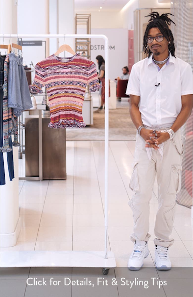 Miya Ruffle Space Dye Top, sales video thumbnail