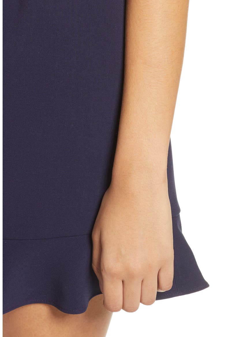 Whisper Ruffle Hem Sleeveless Fit & Flare Dress, Alternate, color, DUCHESS BLUE