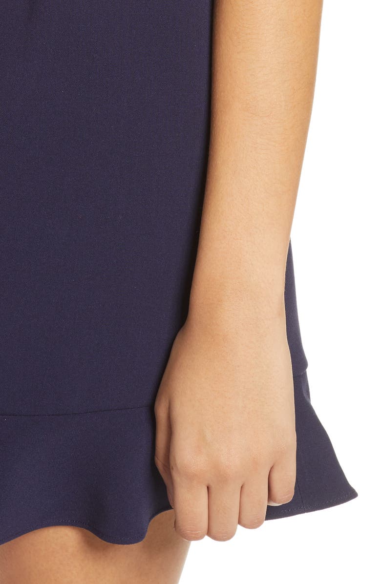 French Connection Whisper Ruffle Hem Sleeveless Fit & Flare Dress, Alternate, color, 