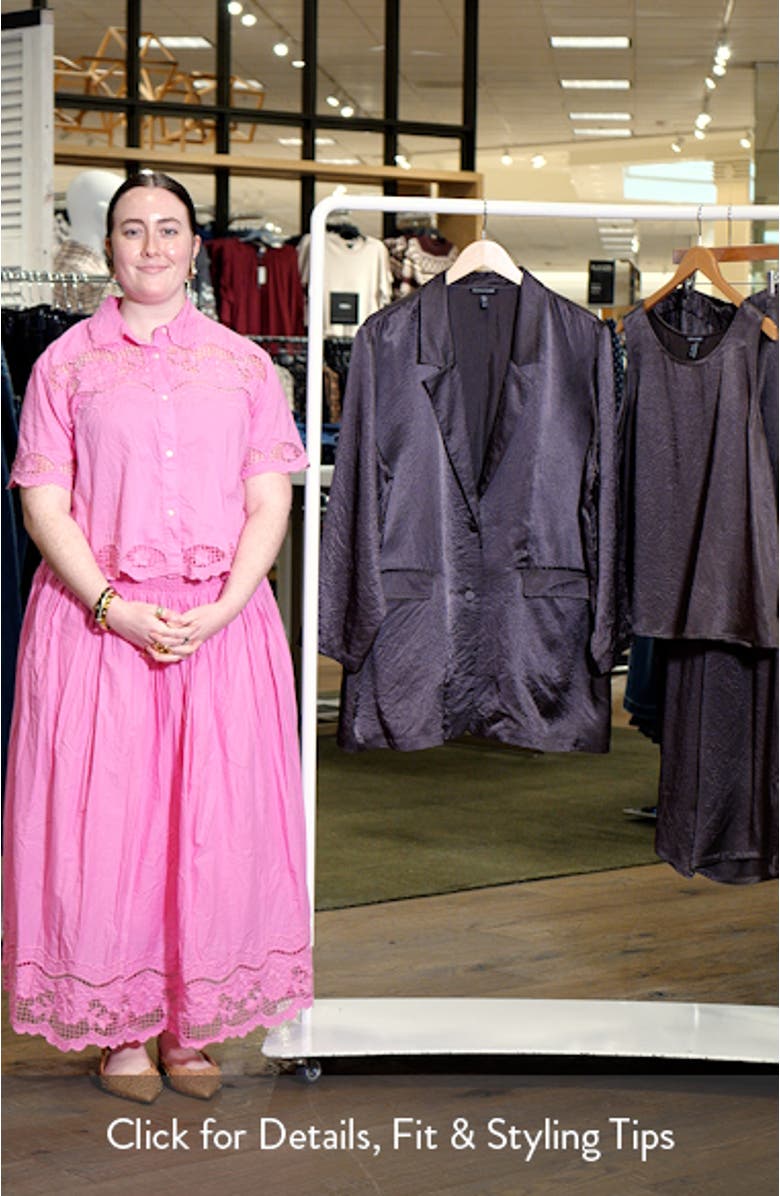 Crinkled Satin Blazer, sales video thumbnail